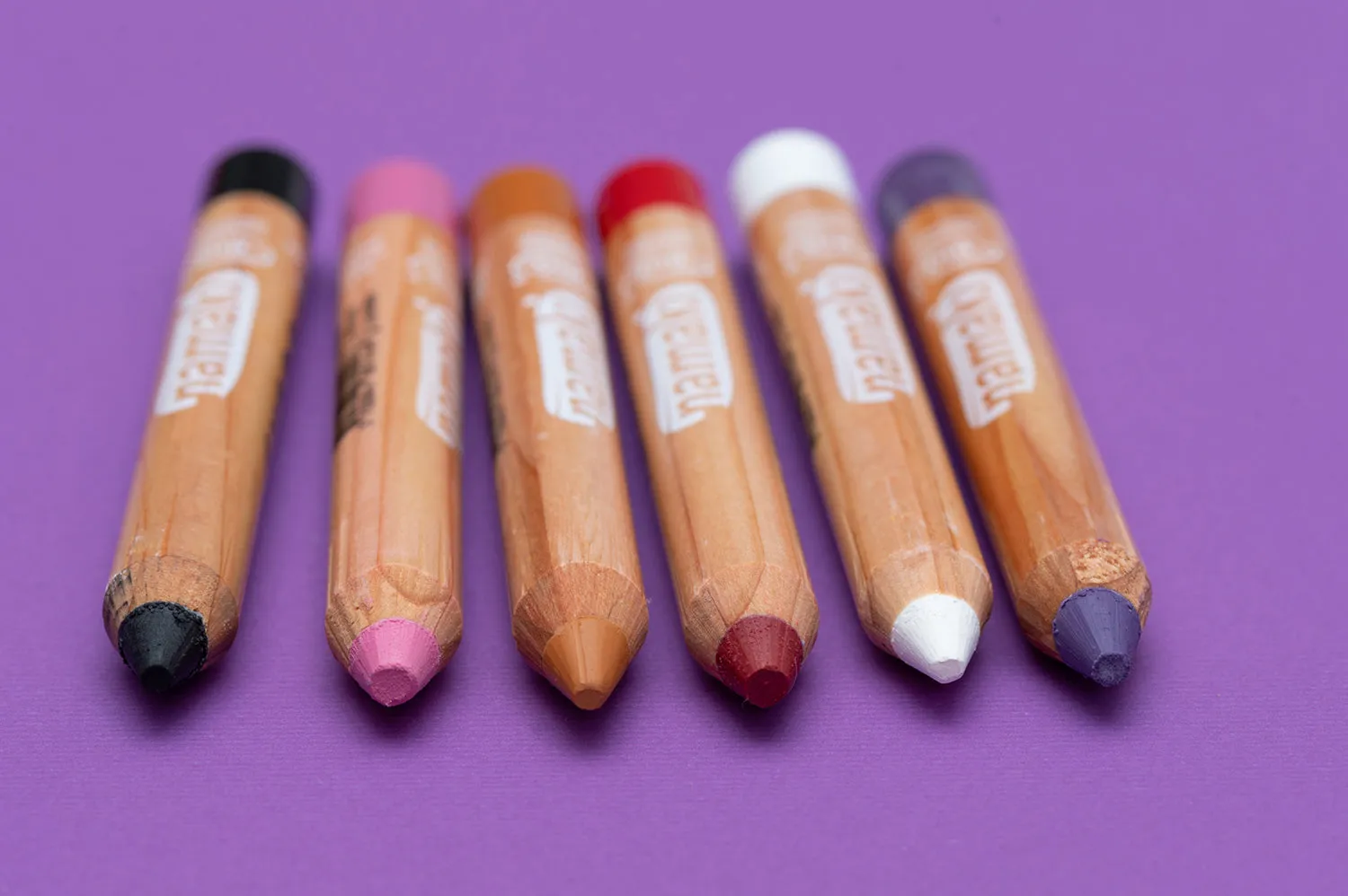 Namaki Natural Face Painting Pencils - 6 colours - World of Horrors
