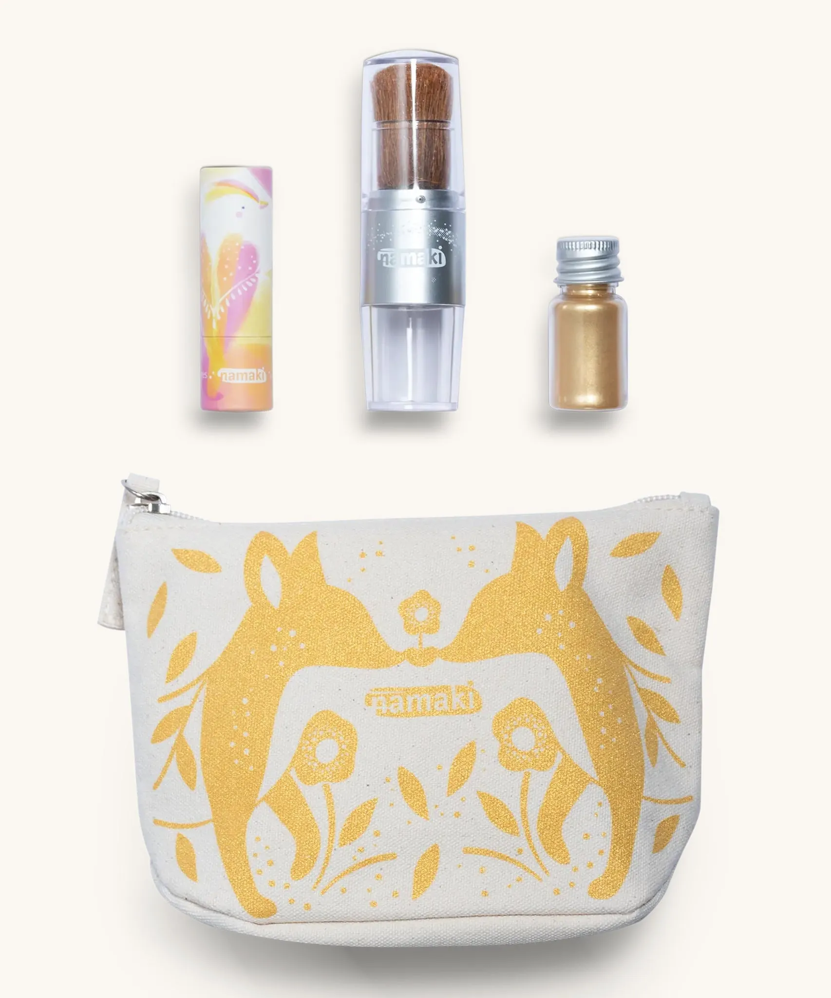 Namaki Sparkling Make Up Pouch - Gold Fox