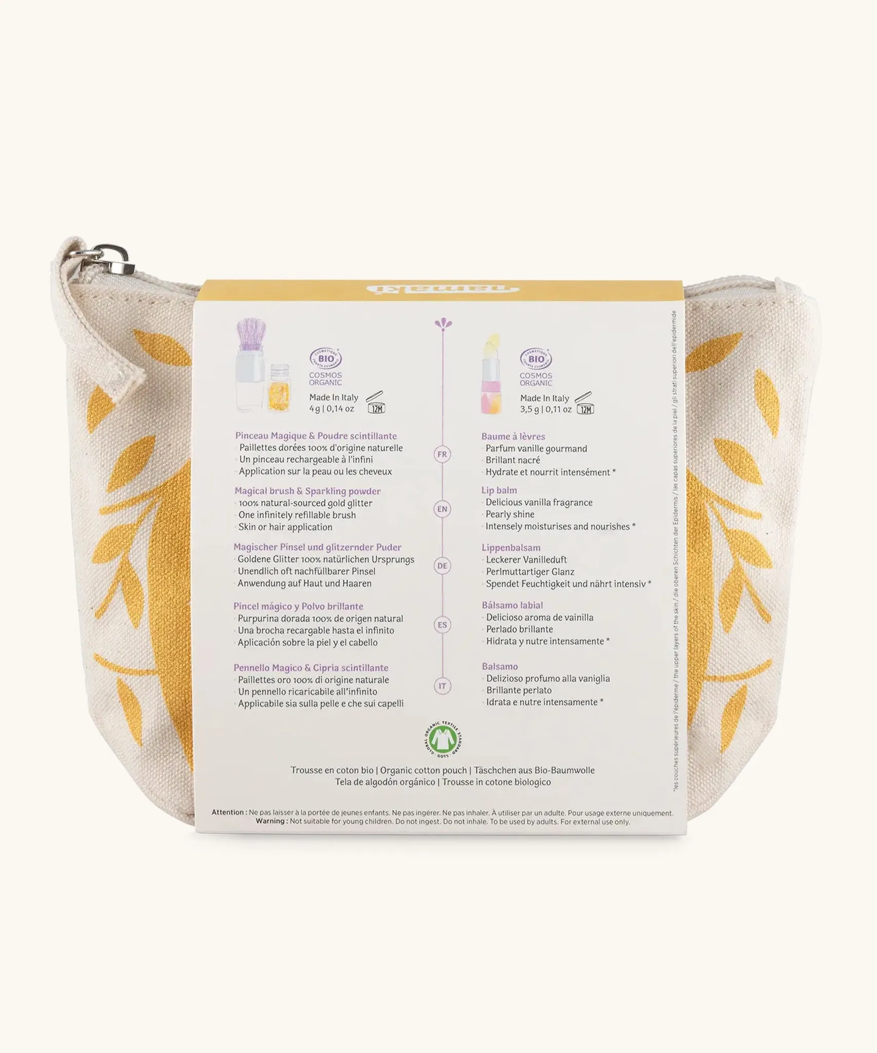 Namaki Sparkling Make Up Pouch - Gold Fox