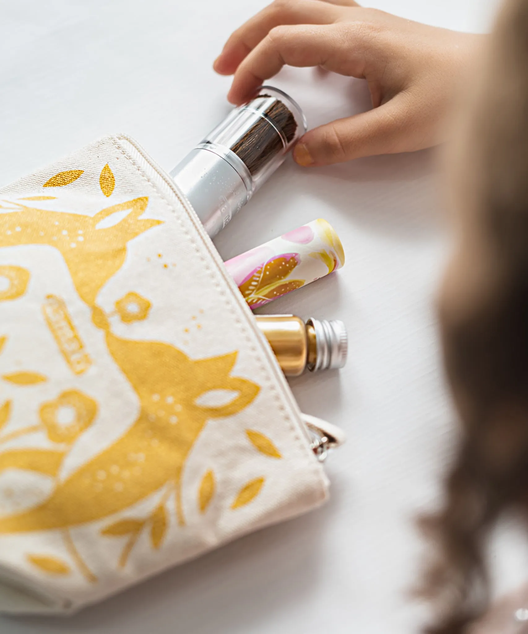 Namaki Sparkling Make Up Pouch - Gold Fox