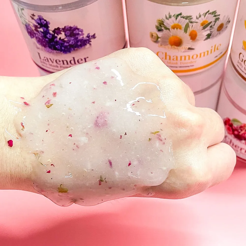 Natural Soft Hydro Jelly Face Mask Powder Series Rose Whitening Aloe Vera Mask DIY Rubber Facial SPA Jelly Mask Facial Skin Care