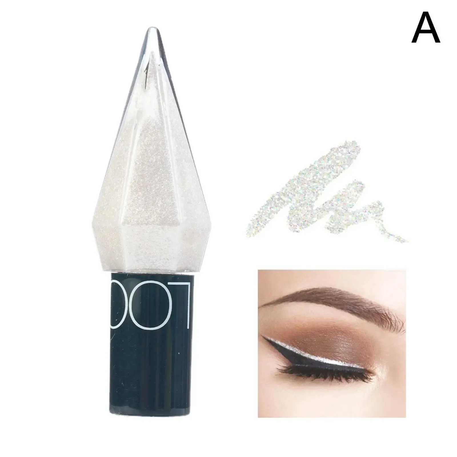 NEW High-end Shiny Diamond Liquid Eyeshadow Waterproof Silver Rose Gold Color Sparkle Shimmer Glitter Sequins Eyeliner Eye Shado
