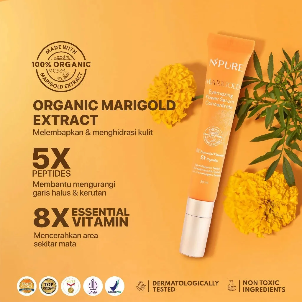 NPURE Eye Serum / Marigold / Eyemazing Power Serum Concentrate/ Krim Mata / Anti Mata Hitam Panda / Kantong Mata
