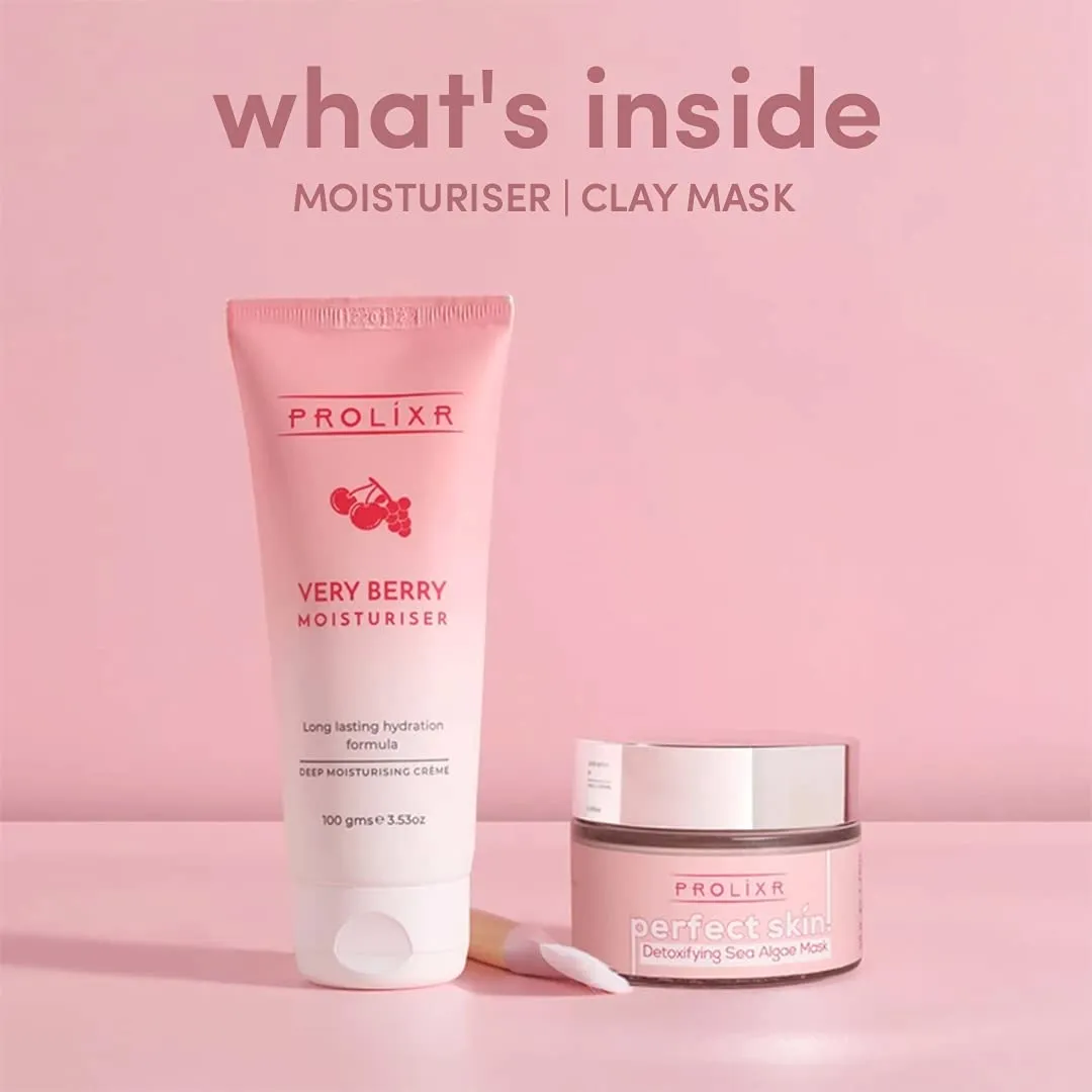 PROLIXR Perfect Skin Bundle - Ultra-Soothing Mask & Moisturizer | Revitalizes | Hydrates | Repairs | All Skin Types | Men & Women | No Paraben | Cruelty-Free