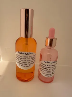 Queen Rose Body Oil & Queen Hydrosol Spritz Package
