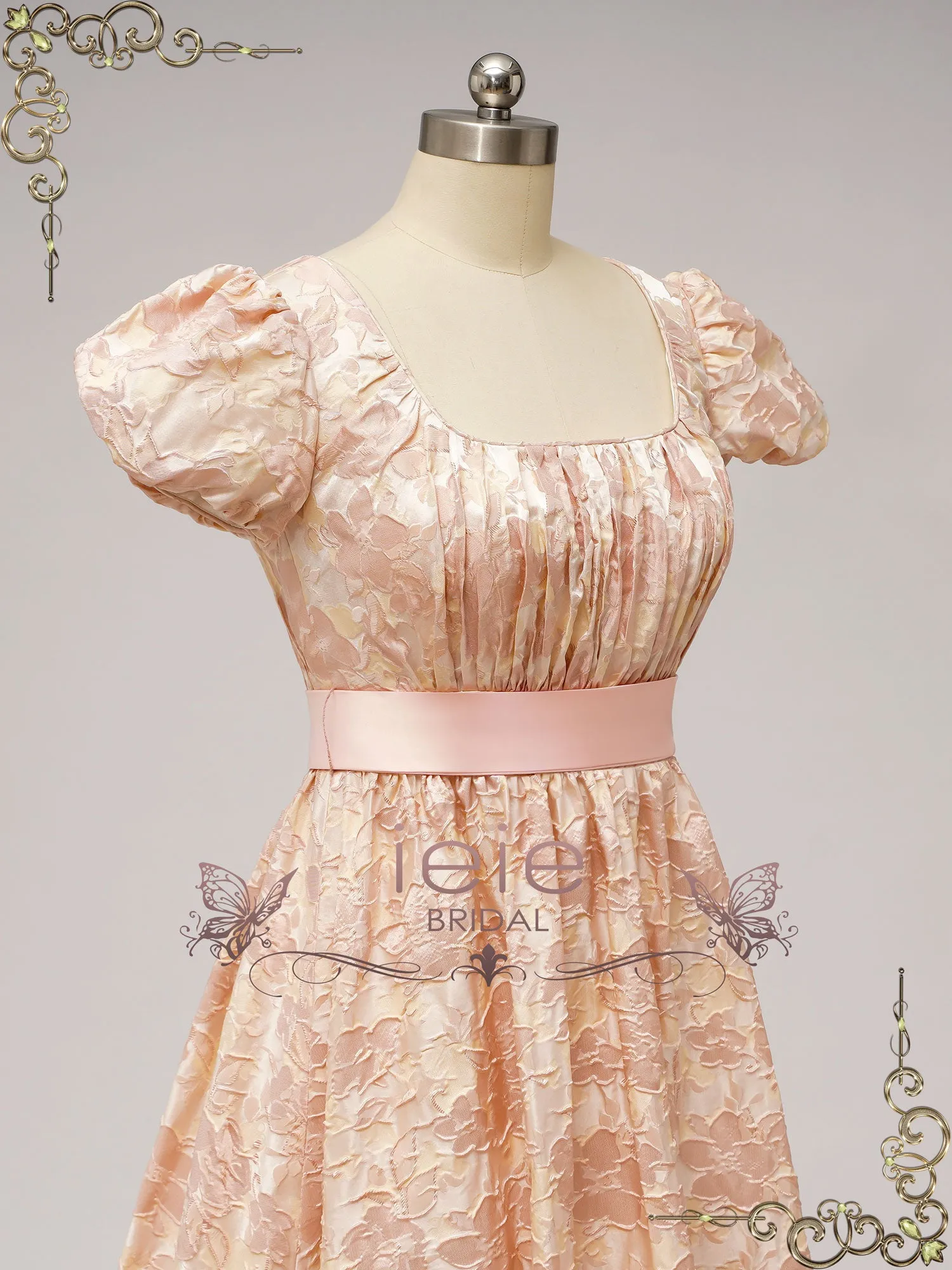 Regency Era Style Empire Waist Formal Ballroom Dance Dress BAILEY