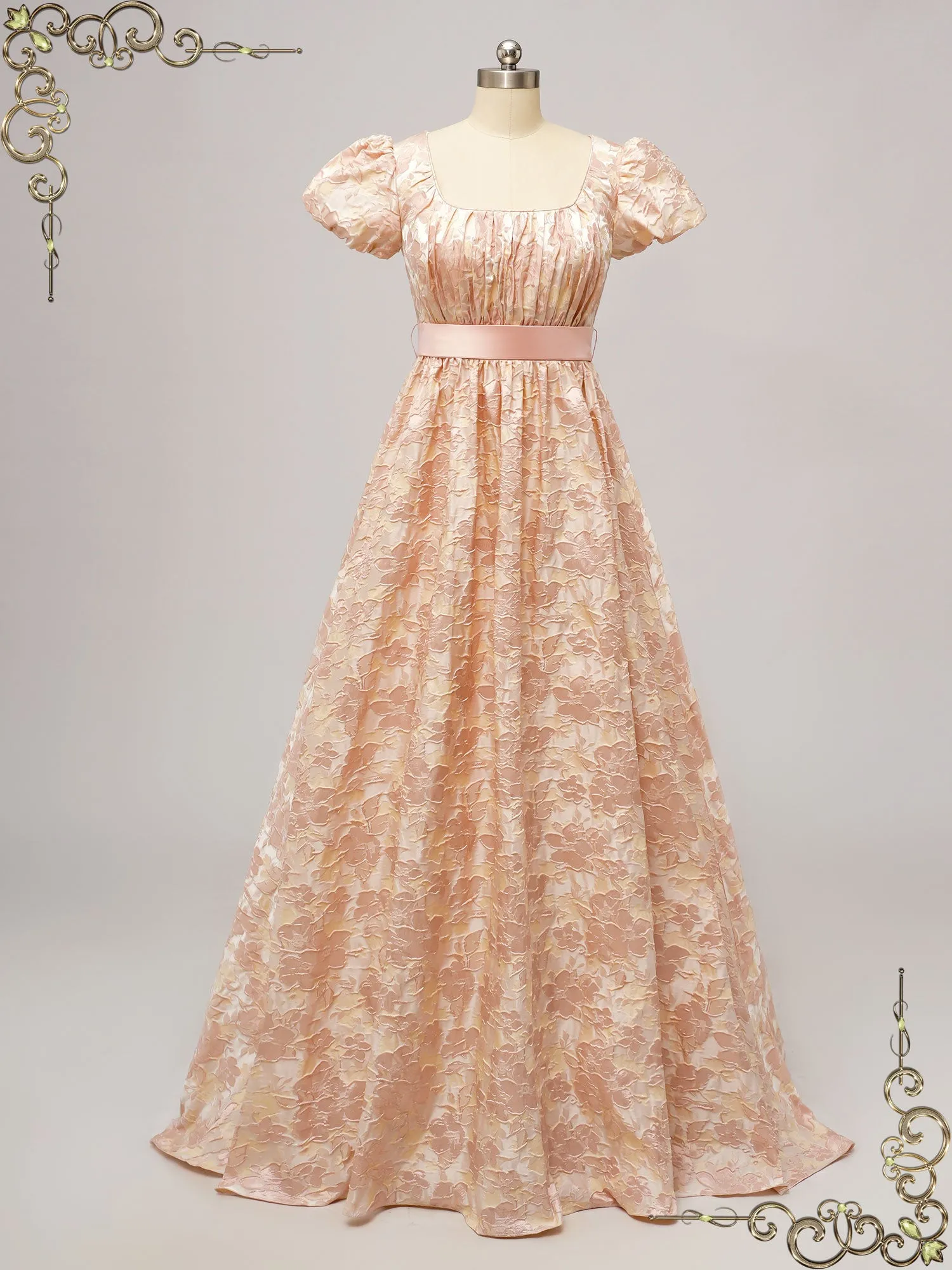 Regency Era Style Empire Waist Formal Ballroom Dance Dress BAILEY