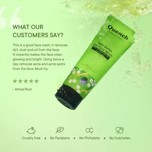 Skin Detox Gel Face Wash with Matcha Green Tea Anti-Oxidants - 100 ML (Pack of 2)