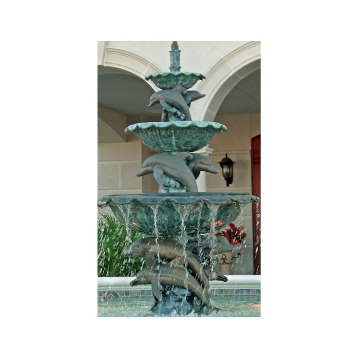 Triple Tier Dolphin Fountain