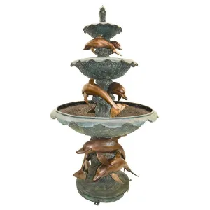 Triple Tier Dolphin Fountain