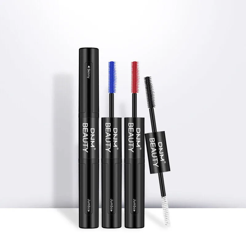 US 1-2Pcs Dual Head 4D Silk Fiber Eyelash Extension Colorful Waterproof Mascara