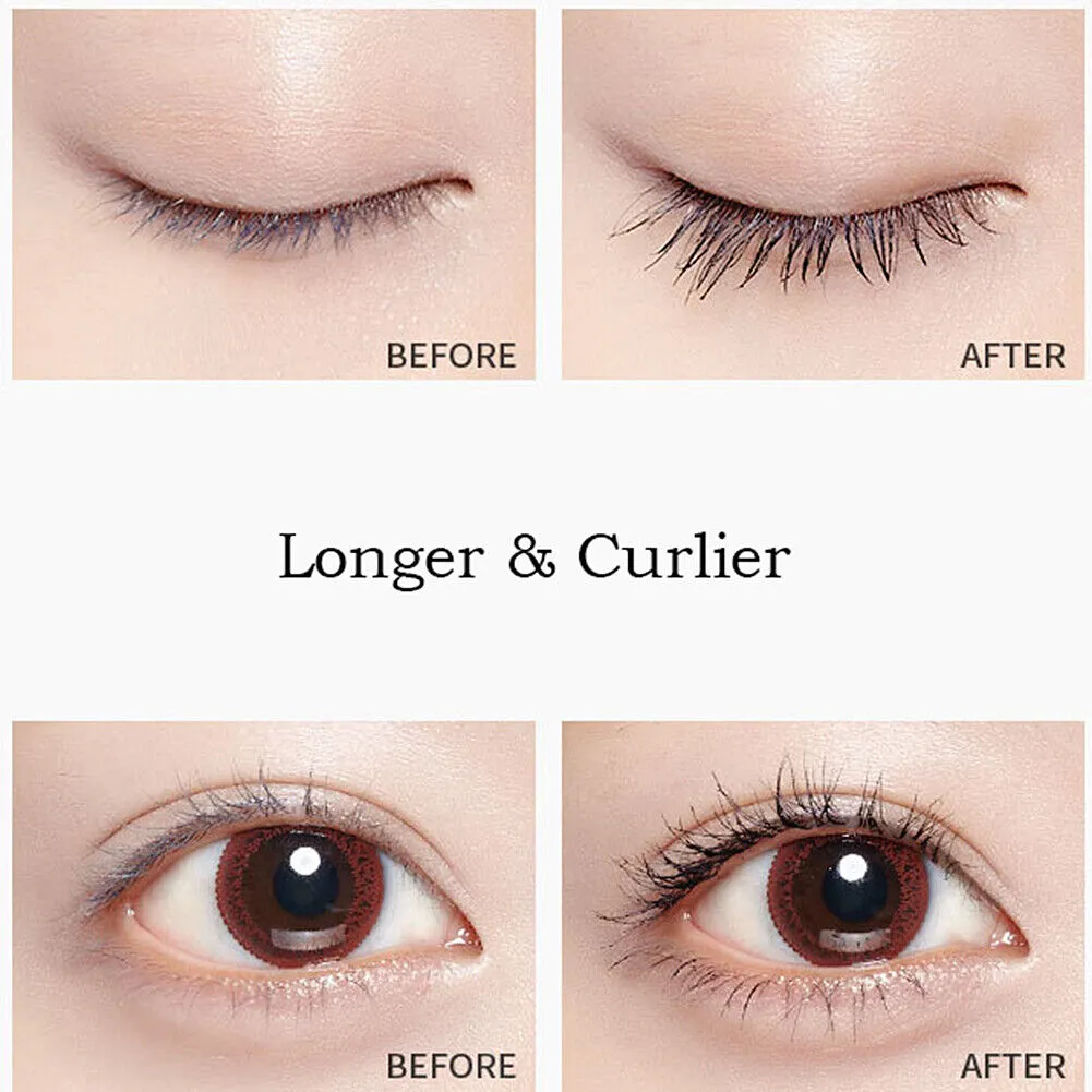 US 1-2Pcs Dual Head 4D Silk Fiber Eyelash Extension Colorful Waterproof Mascara