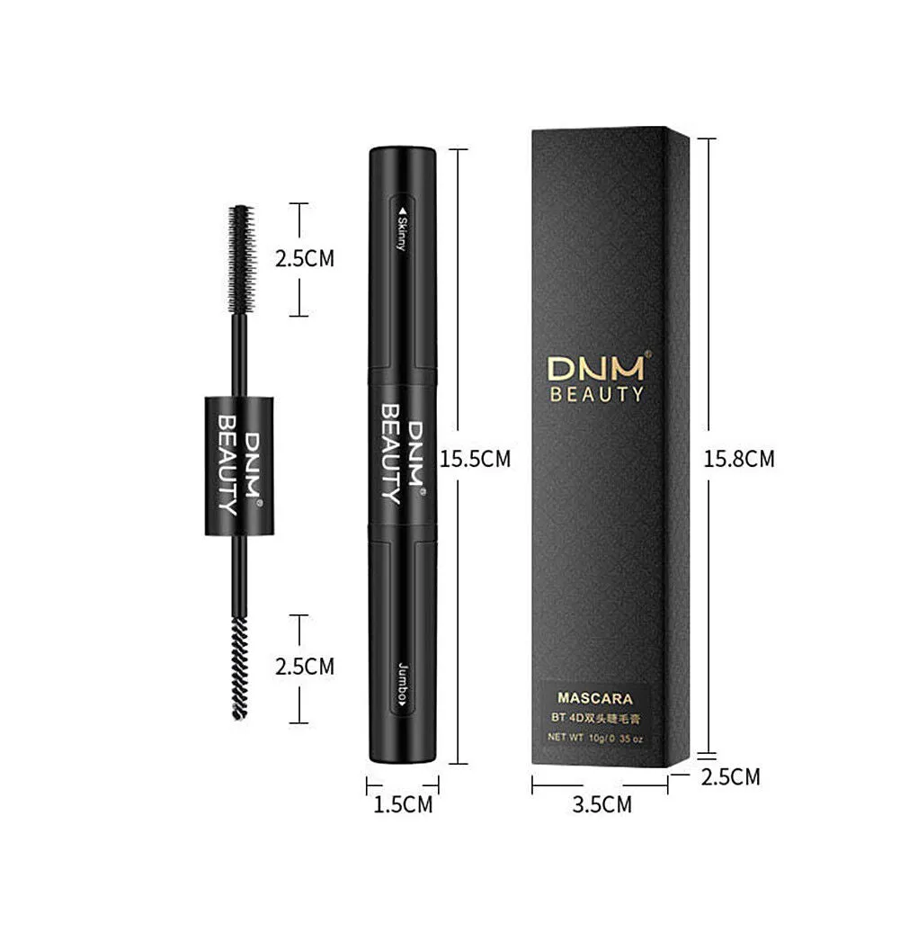 US 1-2Pcs Dual Head 4D Silk Fiber Eyelash Extension Colorful Waterproof Mascara