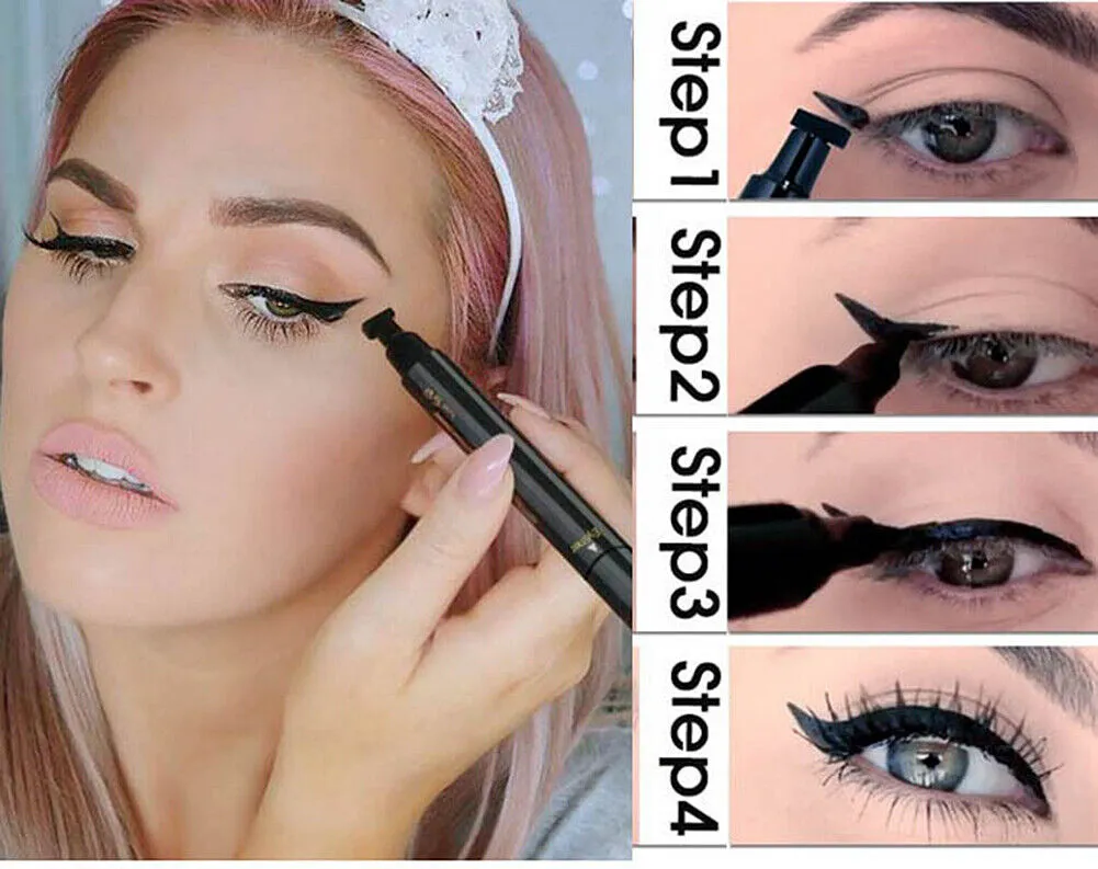 US Colorful Winged Eyeliner Stamp Waterproof Long Lasting Liquid Eye Pen Tool