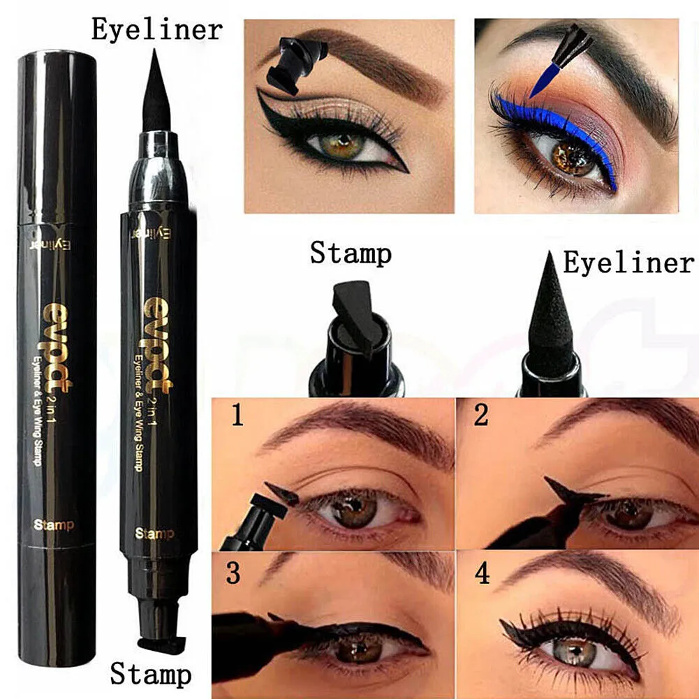 US Colorful Winged Eyeliner Stamp Waterproof Long Lasting Liquid Eye Pen Tool