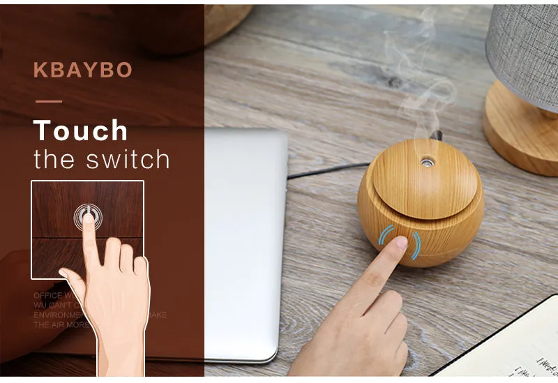 USB Humidifier & Aroma Essential Oil Diffuser & 7 LED Night light options