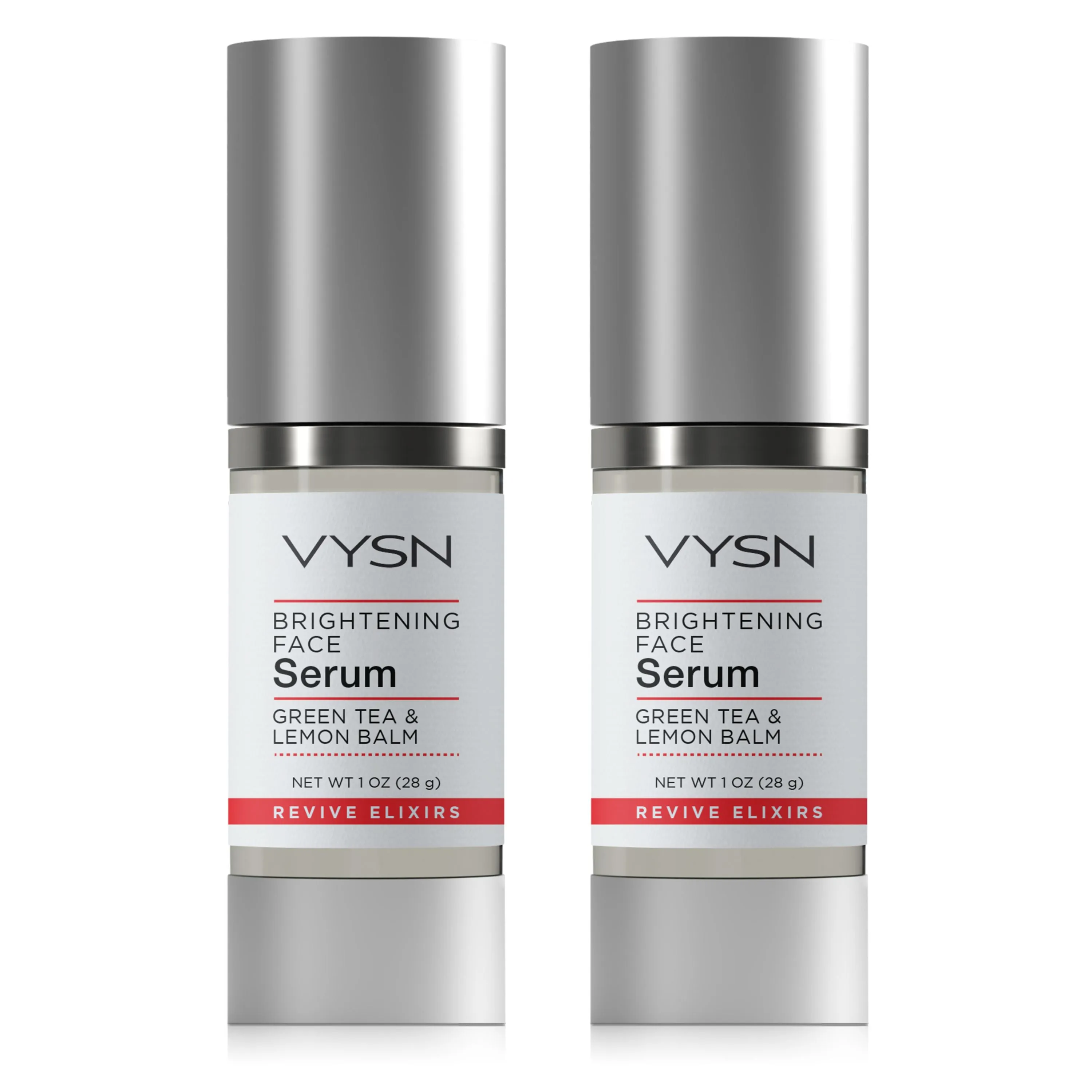VYSN Brightening Face Serum - Green Tea & Lemon Balm - 2-Pack
